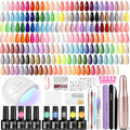 Gel Nail Polish Kit with UV Light, Nail Drill & 68 Pieces for DIY & Professional Nails