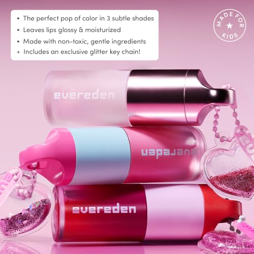 Kids Tinted Lip Oil - Sakura, Non-Sticky, Vegan & EWG Verified - Evereden
