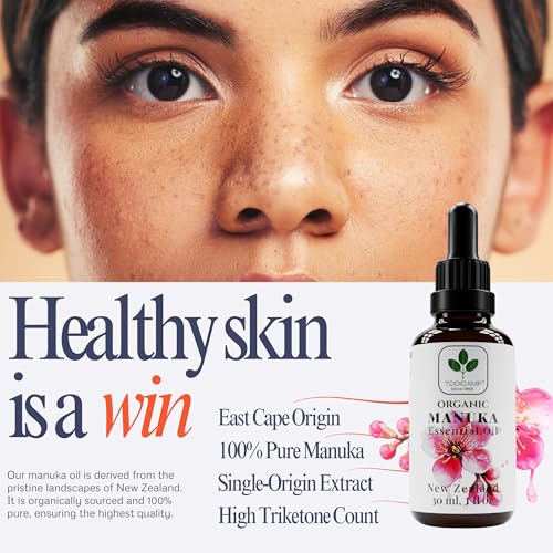100% Pure Manuka Oil from New Zealand | Therapeutic-Grade Essential Oil for Wound Care, Skin Soothing, Nail & Scalp Health | Undiluted, Cold-Pressed Manuka for Face, Hair & Body