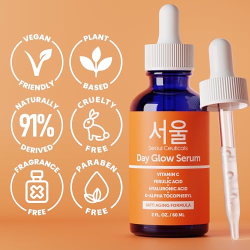 SeoulCeuticals Vitamin C Serum 20% + CE Ferulic for Face 2oz Citrus Pack