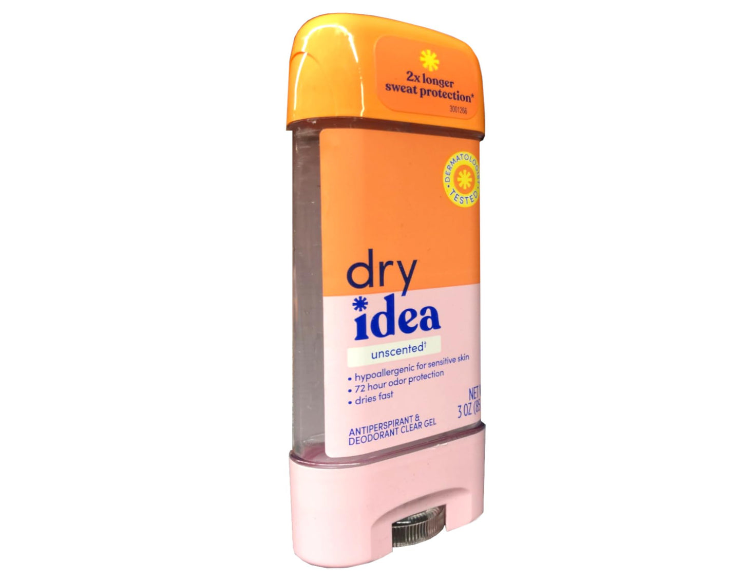 Dry Idea Unscented Gel Antiperspirant Deodorant 3 Ounce (Pack of 3)