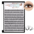 8-20mm Available 200Pcs Handmade Natural long 20Roots Black Soft Individual False Eyelashes Cross Makeup Cluster Eyelashes Thickness 0.07mm D Curl Eye Lashes Extensions (13mm)