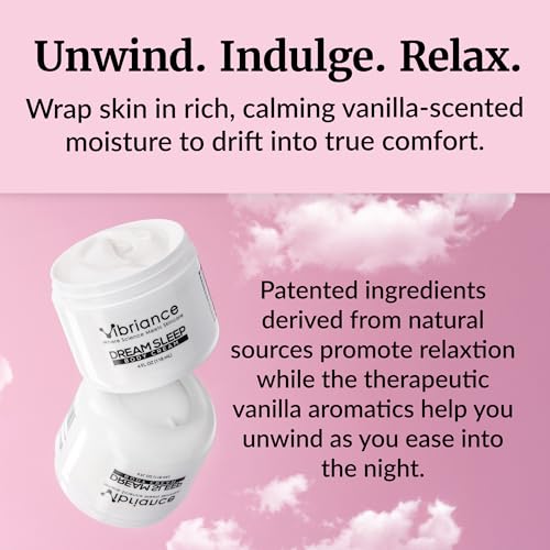 Vibriance Dream Sleep Body Cream 4 fl oz - Relaxing Vanilla Scent, Shea & Aloe