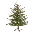 4ft Pre-Lit Artificial Christmas Tree with 100 Clear Lights - Realistic Faux Pine