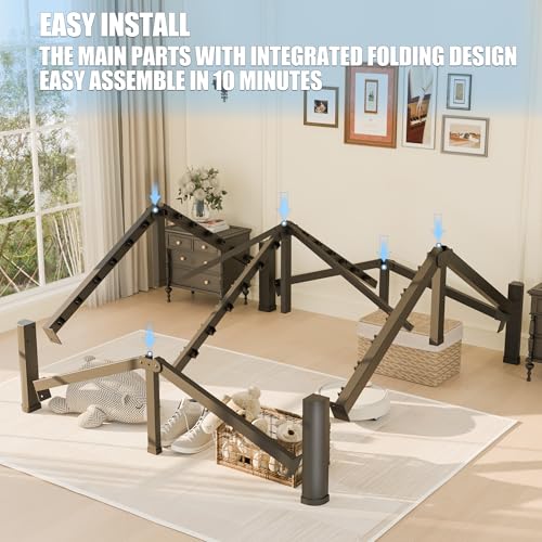 Yitong Angel Full Size Bed Frame 14 Inch Platform Metal Support No Box Spring
