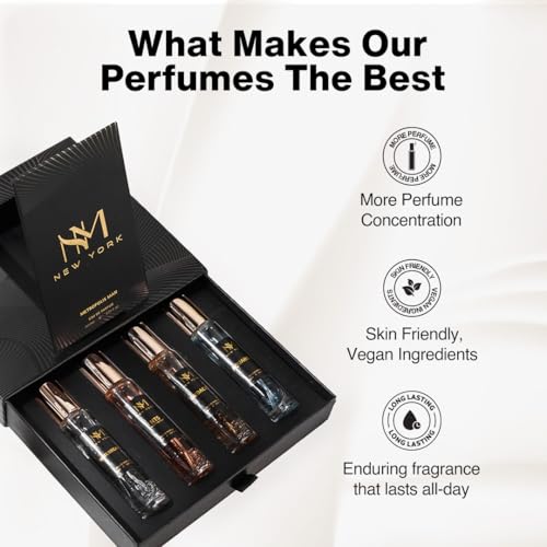 Luxury Perfume Set for Men & Women - Long Lasting Fragrance Collection, 4 x 15ml
