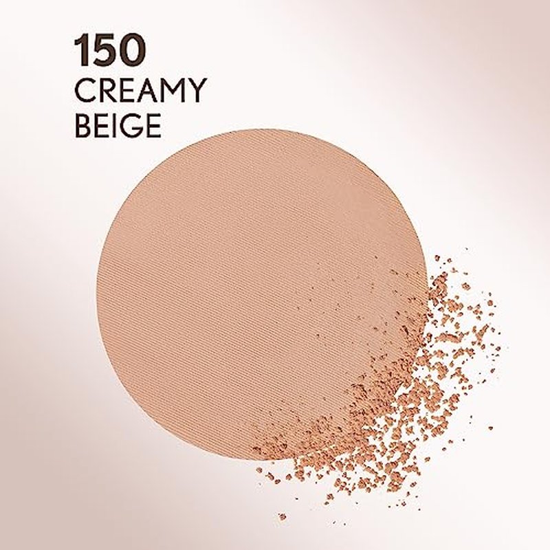 Covergirl Clean Invisible Pressed Powder, Lightweight, Breathable, Vegan Formula, Creamy Beige 150, 0.38oz (Pack of 2)
