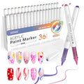 36 Colors Nail Art Pen Set - Quick-Drying & Precise Acrylic Paint for DIY & Salon Nail Design Variation of THIS listing