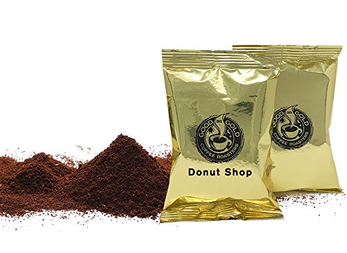 Donut Shop Coffee Pouches - Good As Gold Medium Roast Arabica, Pack of 40 2oz
