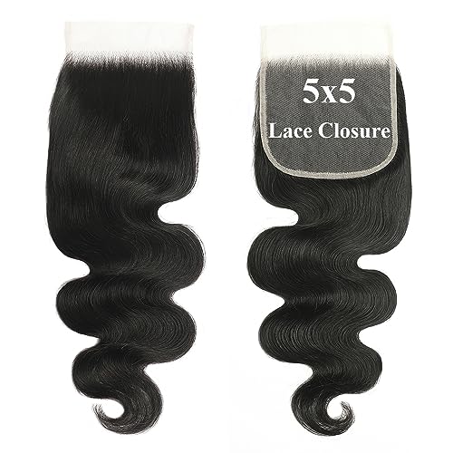 12 Inch Body Wave HD Lace Closure 5x5 Transparent Brazilian Virgin Hair