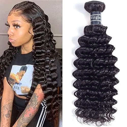 Brazilian Deep Wave Hair Bundles 14 Inch Unprocessed Human Hair Extensions