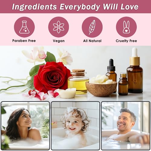 Luxury Spa Gift Basket for Women - Rose & Orchid 13-Piece Set