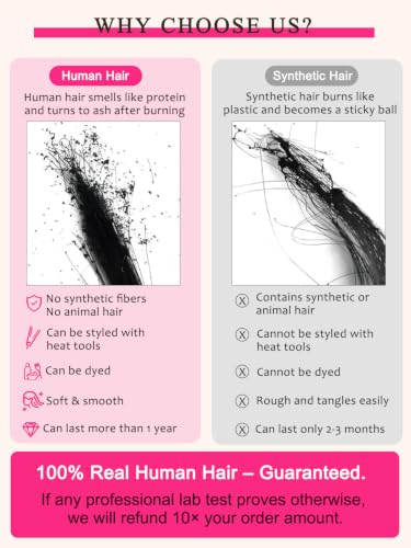 B-fashion Burgundy Human Braiding Hair Extensions 16 Inch Bulk Bundles for Boho & Knotless Braids