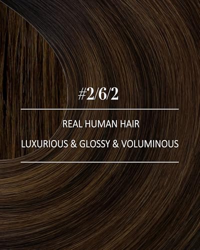 YoungSee 12 Inch Balayage Clip-In Hair Extensions Short Human Hair 85G Dark Brown Variation of THIS listing