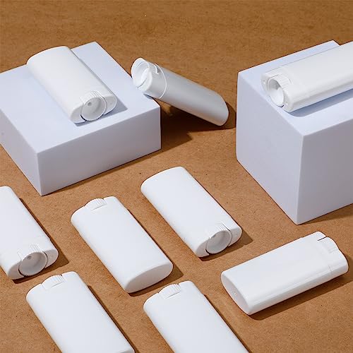 50 Pcs Refillable Deodorant Containers - 0.5oz Lip Balm & DIY Tubes - Variation of 50