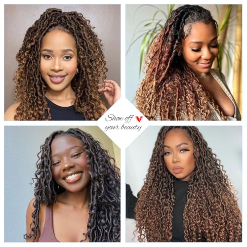 8 Packs Goddess Faux Locs Crochet Hair - 18 Inch 1B/30/27 Variation of THIS listing