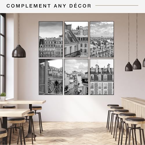 24x36 Inch Poster Frame Set - Black Gallery Wall Frames, 6-Pack