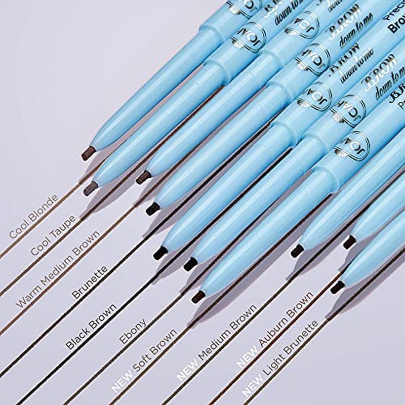 JOAH Dual-Ended Eyebrow Pencil - Brow Down To Me Ultra-FIne Tip Precision Brow Pencil with Built-In Spoolie Brush for Flawless Brows, Smudge-Proof, Water-Resistant, Ebony