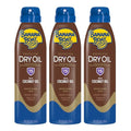 Banana Boat SPF 15 Dry Tanning Oil Spray 6 oz Pack of 3 - Water-Resistant, Argan Oil Formula
