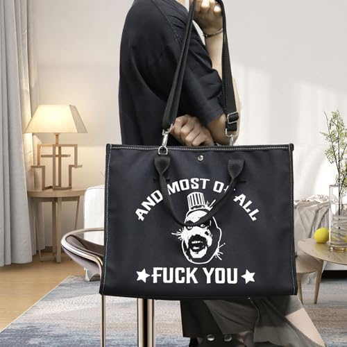 BWWKTOP Captain Spaulding Cosmetic Makeup Bag Horror Movie Inspired Gifts And Most Of All Fu*k You Zipper Pouch Bag For Movie Fans (And Most BG)