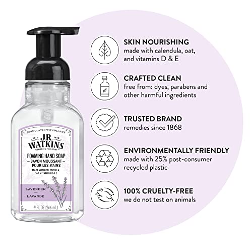 Lavender Foam Hand Soap Dispenser 3 Pack - Moisturizing & Nourishing
