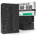 Bossman 4-in-1 Charcoal Bar Soap for Men - Emerald, 4 oz, Pack of 3