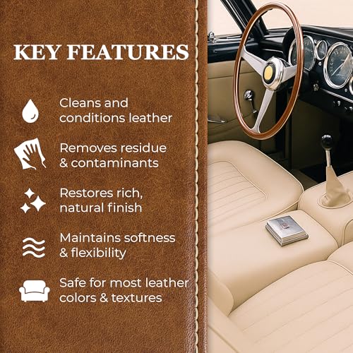 Leatherique Prestine Clean 8 oz Leather Cleaner & Conditioner - Gentle Car & Furniture Leather Care - Variation of THIS listing