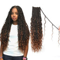 Vynoro Senegalese Twist Crochet Hair 18 Inch Pack of 8 T30 - Curly Ends, Natural Look