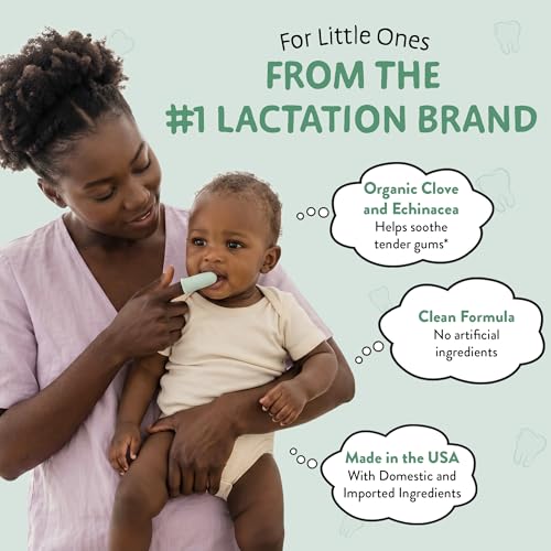 Organic Baby Teething Drops with Toothbrush - Herbal Soothing Relief for Gums