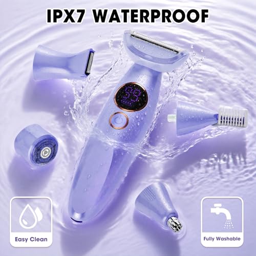 Dumite 5-in-1 Waterproof Women’s Bikini & Facial Trimmer - Purple