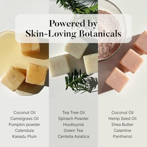 Natural Bar Soap Starter Kit ? Daily Face & Body Cleanser for All Skin Types ? Korean Skincare, Plant-based, Sulfate-free I 2.12oz (3 Bars)