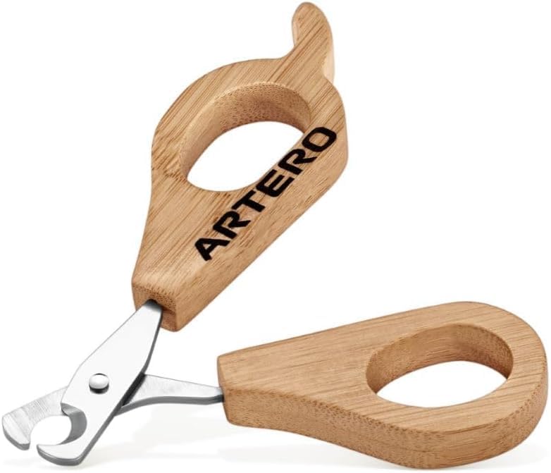 Mini Dog and Cat Nail Clippers - Stainless Steel & Bamboo Handle