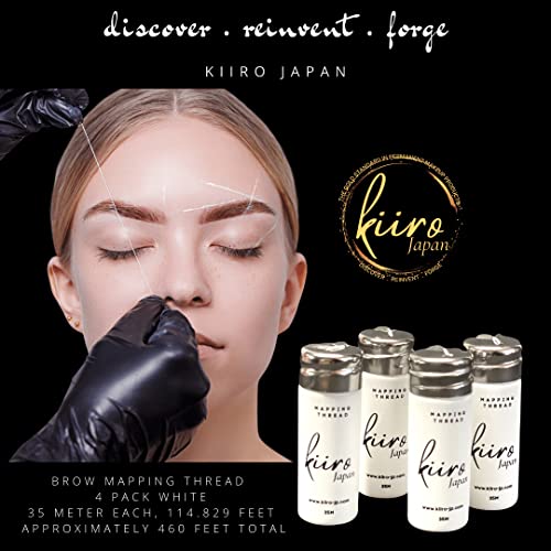 4 Pack White Premium Brow Mapping String for Microblading & PMU Supplies - 459.3 FT