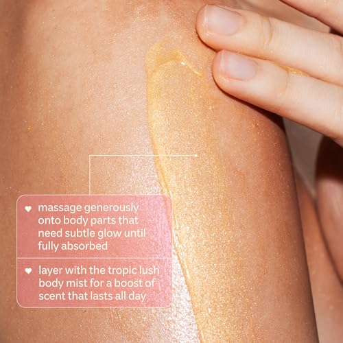 Hydrating Shimmer Body Oil with Gold Pearls - Natural Glow & Sun-Kissed Finish