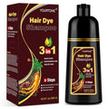 Brown Hair Dye Shampoo 3 in 1 for Gray Hair Coverage - BROWN