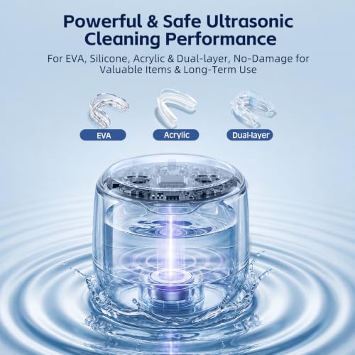 Ultrasonic Night Guard Cleaner with UV Deep Clean - Milk White Variation