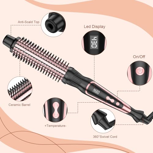 Rose Gold 1 1/4 Inch Thermal Hair Brush for Effortless Blowouts