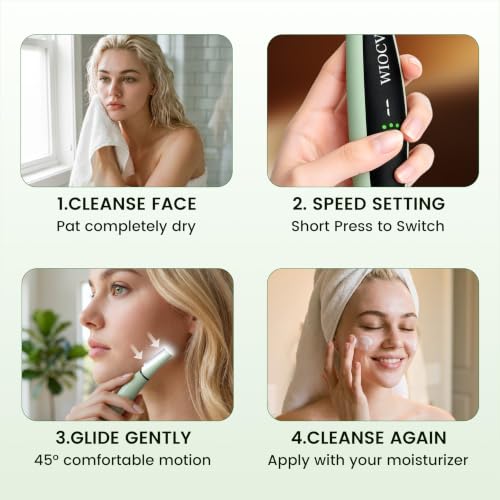 Electric Dermaplane Razor for Women Face - Green Variation