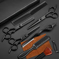 Fetinar Black 11-Piece Professional Hair Scissors Set with Stainless Steel Blades