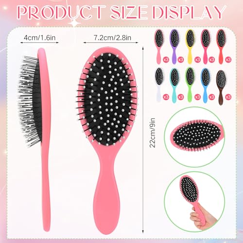Suclain 30 Pcs Hair Brushes Bulk for Women - Detangling & Travel-Friendly