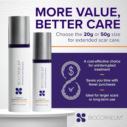 Silicone Scar Gel SPF 30 - Biocorneum 20g Advanced Scar Treatment with Silishield®