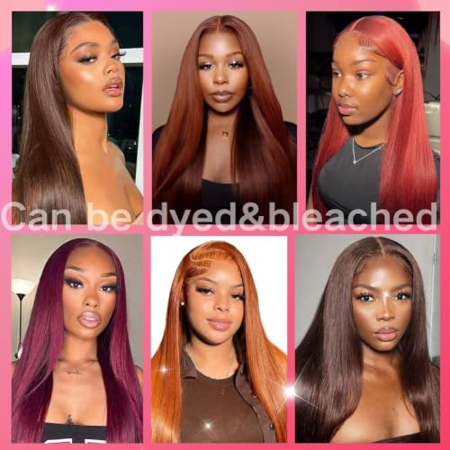 AUTTO 20in 2x6 HD Lace Closure Transparent Skinlike Straight Human Hair Pre-Plucked Natural Hairline
