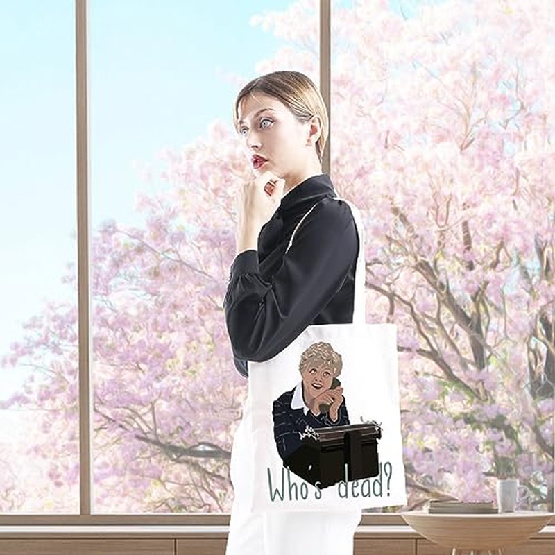 GJTIM Murder TV Show Inspired Gift TV Murder Mystery Series Gift Jessica Fan Present Who¡¯s Dead Tote Bag (Who¡¯s Dead Tote)