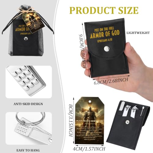 Christian Manicure Set with Armor of God Variation 24 Pieces - Religious Grooming Gift