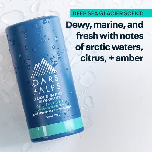 Oars + Alps Aluminum-Free Men's Deodorant 2 Pack, Clear No Residue, 2.6oz