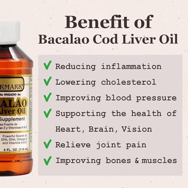 Aceite De Higado De Bacalao 8 Oz. Cod Liver Oil 2-Pack