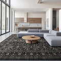 Dark Gray 6x9 Washable Area Rug - Ultra Soft Non-Slip Living Room Carpet