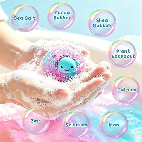12 Pack Shea Butter Bath Bomb Gift Set - Relaxing Mineral-Rich Spa Fizzies