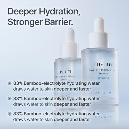 Luvum Hyaluronic Acid Serum with Bamboo Extract - Moisturizing Face Serum for Sensitive Skin 1.69 fl oz