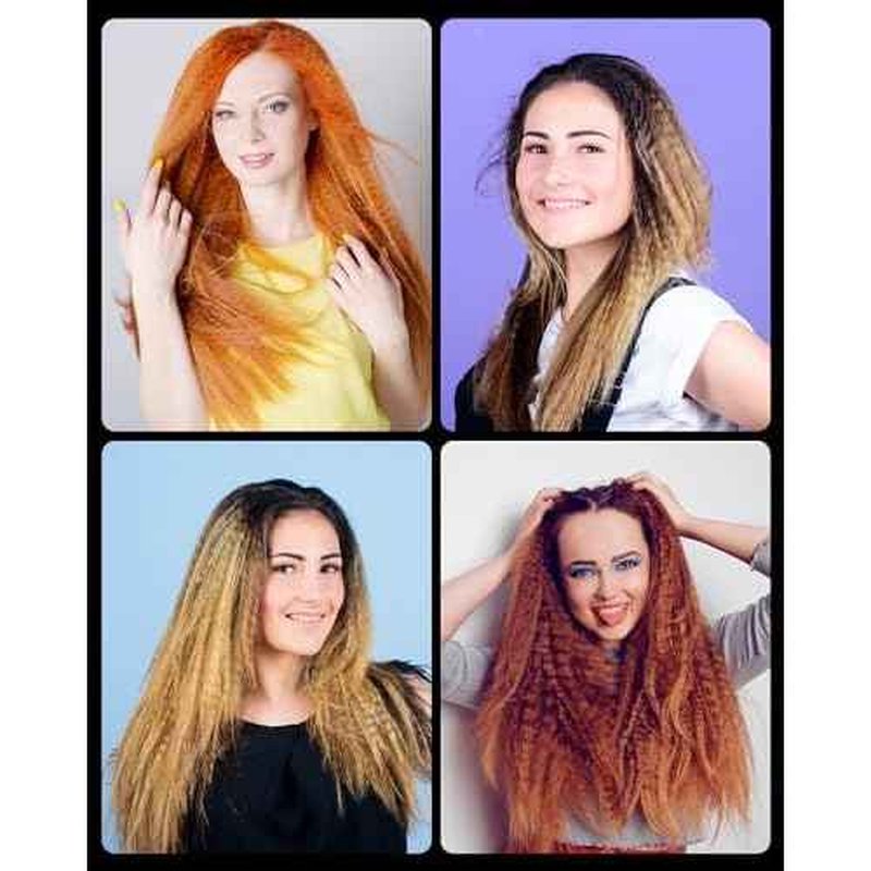 Hair Crimper for Volumizing Fluffy Hairstyle, Crimper Hair Iron with Ceramic Plates, Crimping Iron Tool for Women Girls Hair Waver Dual Voltage, Auto Off
